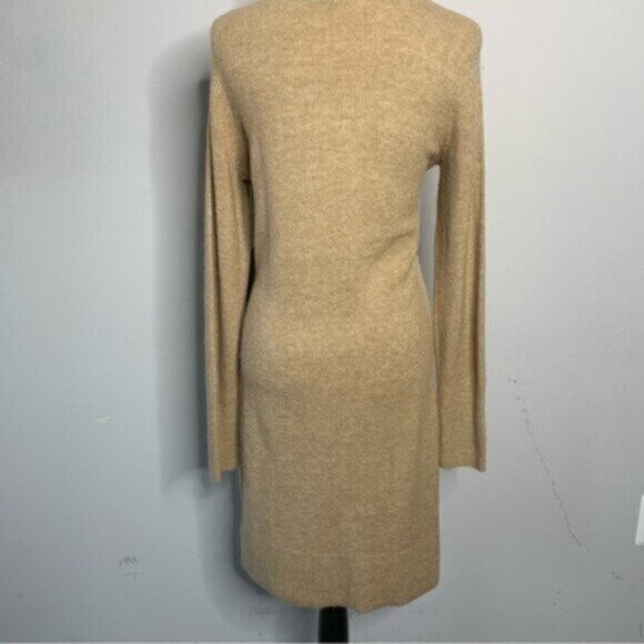 Rachel Zoe Camel Turtleneck Knee Length Sweater Dress - Picture 14 of 16